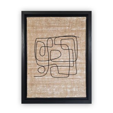 Siyah L Çerçeveli Tablo 96cm x 136cm
