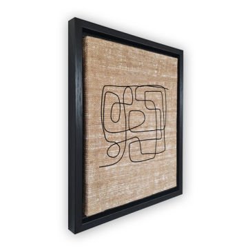 Siyah L Çerçeveli Tablo 96cm x 136cm