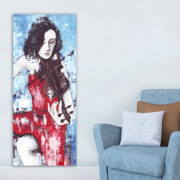 Dikey Kanvas Tablo 40cm x 100cm