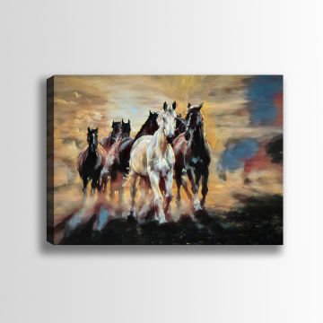 Atlar Kanvas Tablo 100x140cm