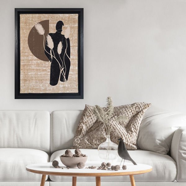 Siyah L Çerçeveli Tablo 96cm x 136cm