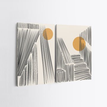 2 Parçalı Kanvas Tablo 100cm x 140cm - 2 Parça
