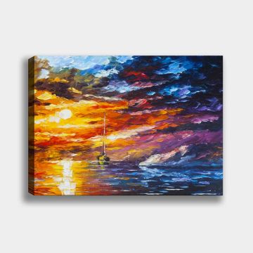 Gün Batımı Manzara Kanvas Tablo 100cm x 140cm