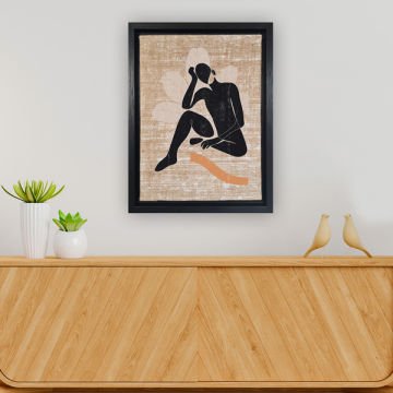Siyah L Çerçeveli Tablo 36cm x 46cm