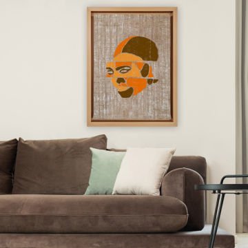 Naturel L Çerçeveli Tablo 96cm x 136cm