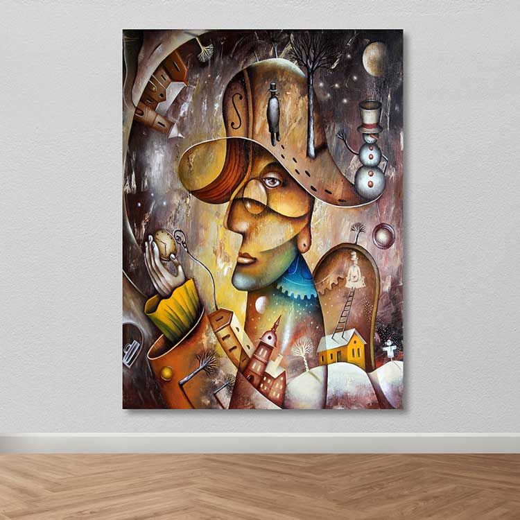 Dev Boyut Kanvas Tablo 100cm x 140cm