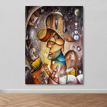 Dev Boyut Kanvas Tablo 100cm x 140cm