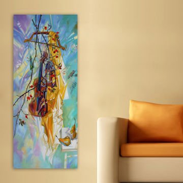 Dikey Kanvas Tablo 60cm x140cm