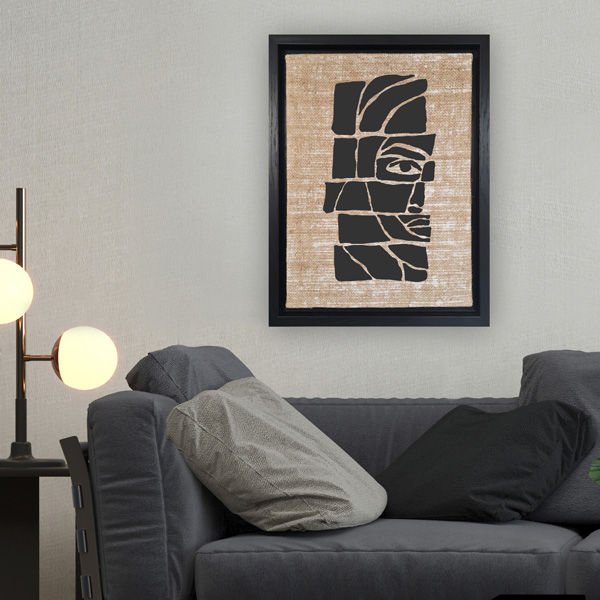 Siyah L Çerçeveli Tablo 66cm x 96cm