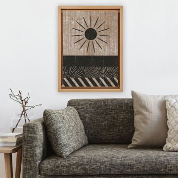 Naturel L Çerçeveli Tablo 96cm x 136cm