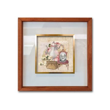 Çerçeveli Cam Paspartulu Tablo 42cm x 42cm