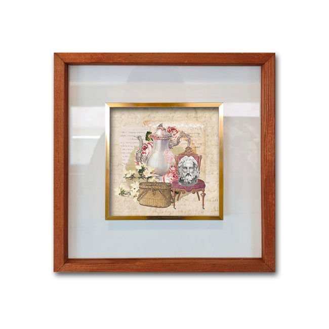 Çerçeveli Cam Paspartulu Tablo 52cm x 52cm