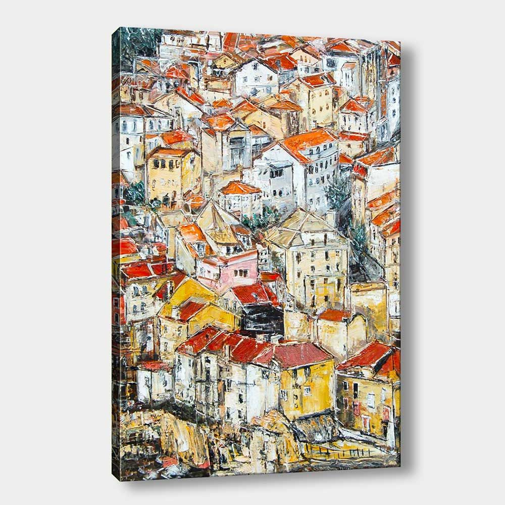 Şehir Manzaralı Dekoratif Tablo 90cm x 130cm