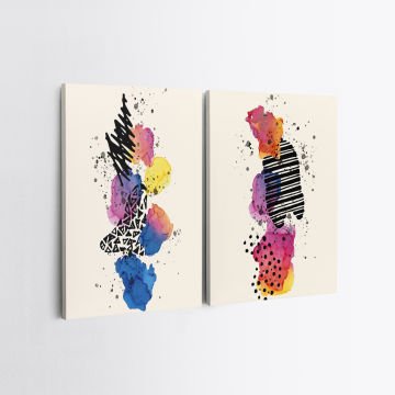 2 Parçalı Kanvas Tablo 70cm x 100cm - 2 Parça