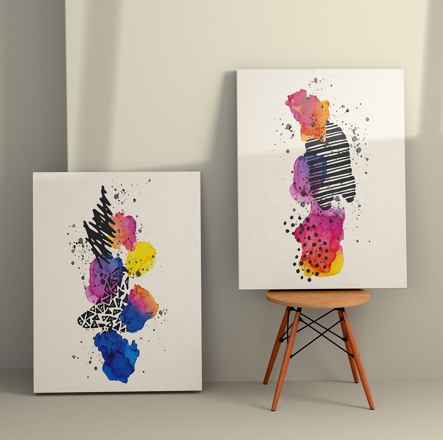 2 Parçalı Kanvas Tablo 70cm x 100cm - 2 Parça