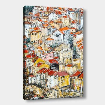 Şehir Manzaralı Dekoratif Tablo 100cm x 140cm