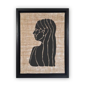 Siyah L Çerçeveli Tablo 96cm x 136cm