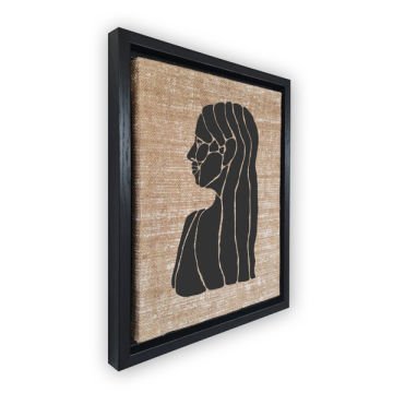 Siyah L Çerçeveli Tablo 96cm x 136cm