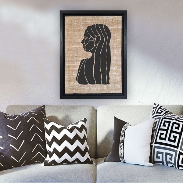 Siyah L Çerçeveli Tablo 96cm x 136cm