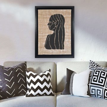 Siyah L Çerçeveli Tablo 96cm x 136cm