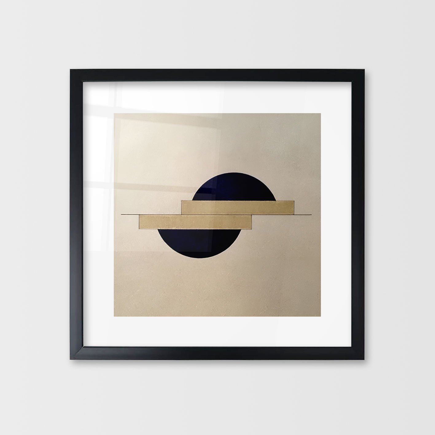 Çerçeveli Cam Soyut Tablo