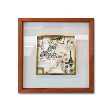 Çerçeveli Cam Paspartulu Tablo 52cm x 52cm