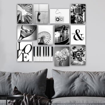 12 Parçalı Mdf Set Tablo 20cm x 15cm