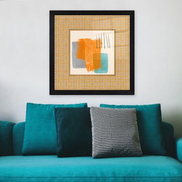 Siyah Çerçeveli Hasır Baskı Cam Tablolar 40cm x 40cm