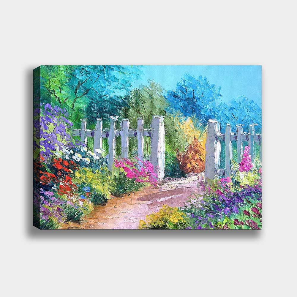 Çiçek Manzara Kanvas Tablo 100cm x 140cm