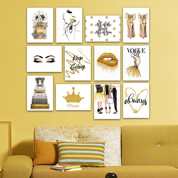 12 Parçalı Mdf Tablo Set 20cm x 15cm