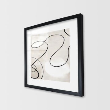 Çerçeveli Cam Soyut Tablo