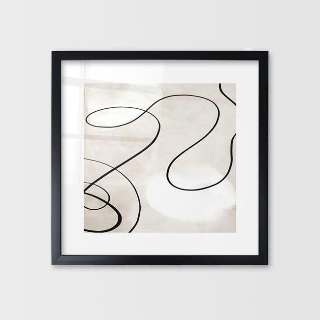 Çerçeveli Cam Soyut Tablo