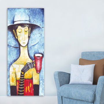 Dikey Kanvas Tablo 30cm x 90cm