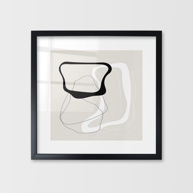 Çerçeveli Cam Soyut Tablo