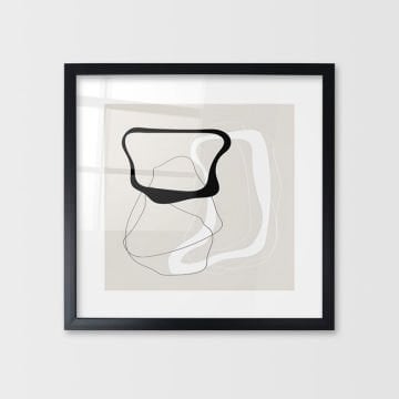 Çerçeveli Cam Soyut Tablo