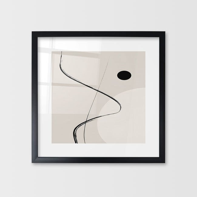 Çerçeveli Cam Soyut Tablo