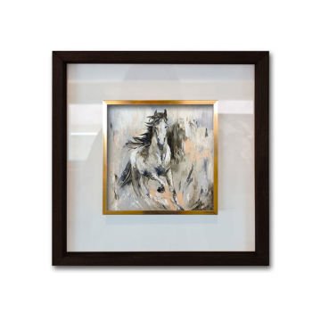 Siyah Çerçeveli Cam Paspartulu Tablo 52cm x 52cm