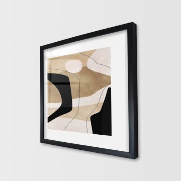 Çerçeveli Cam Soyut Tablo