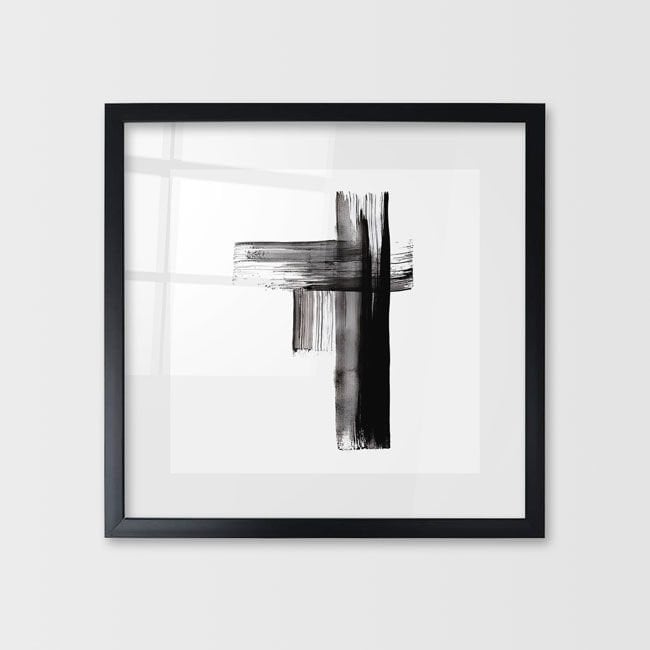 Çerçeveli Cam Soyut Tablo