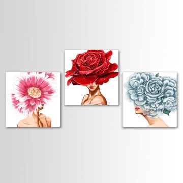 3 Parçalı Kanvas Tablo