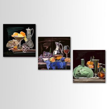 3 Parçalı Kanvas Tablo