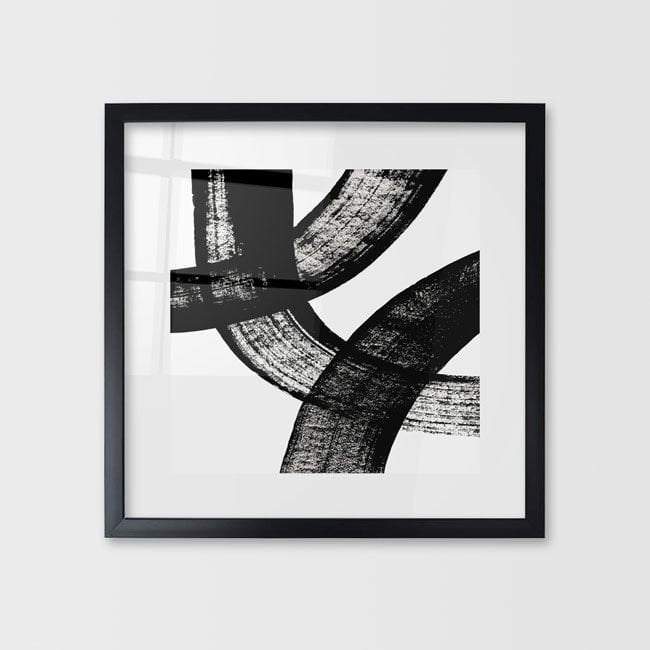 Çerçeveli Cam Soyut Tablo