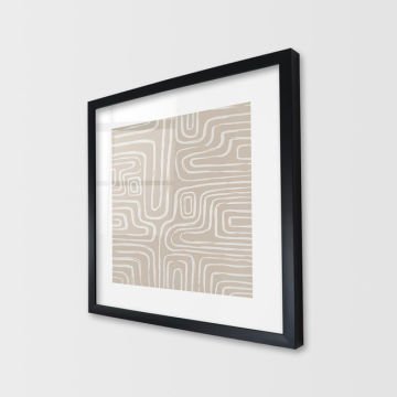 Çerçeveli Cam Soyut Tablo