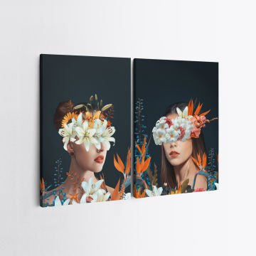 2 Parçalı Kanvas Tablo 70cm x 100cm - 2 Parça