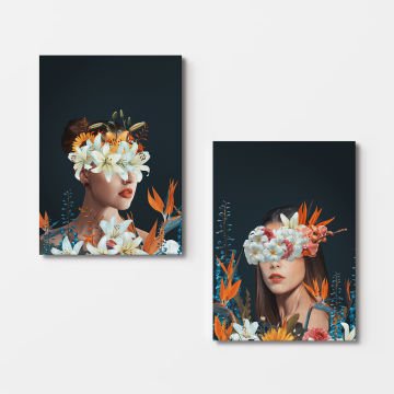2 Parçalı Kanvas Tablo 70cm x 100cm - 2 Parça
