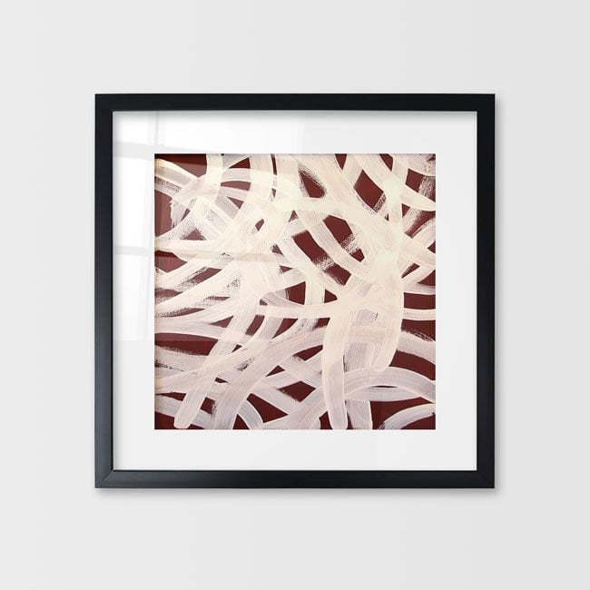 Çerçeveli Cam Soyut Tablo