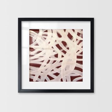 Çerçeveli Cam Soyut Tablo