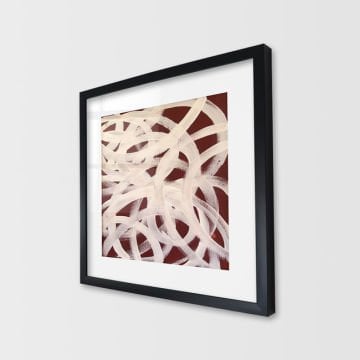 Çerçeveli Cam Soyut Tablo