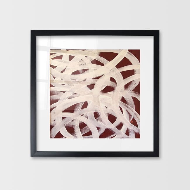 Çerçeveli Cam Soyut Tablo