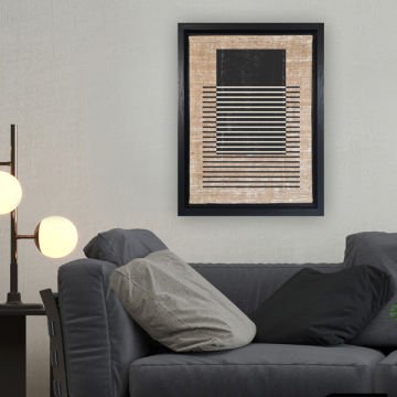 Siyah L Çerçeveli Tablo 96cm x 136cm